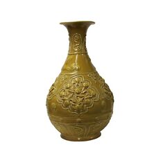 Handmade Ceramic Yellow Dimensional Flower Pattern Vase cs4761 picture