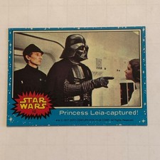 1977 Topps Star Wars #10 Series 1 Blue “Princess Leia - captured” Darth Vader picture