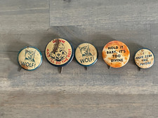 Vintage 1940'S Lot of 5  Pinback Buttons picture