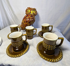 Cmielow 1960 Wincenty Potacki Goplana part coffee set, Vintage Olive, Portuguese picture