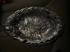 Vintage Arthur Court 1990 Endangered Kingdom Aluminum Safari Oval Tray Platter picture
