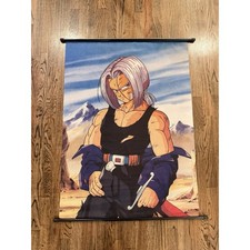Vintage 1990's Dragon Ball Z DBZ Trunks Wall Scroll Tapestry Cloth Poster picture