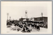 RPPC Delhi Louisiana Livestock Parade, Walgreen Drug Store, Delhi LA Postcard picture