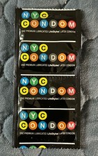 NYC Memorabilia Subway Condom 2007 Lifestyles Latex Vintage History Sex picture