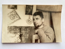 Handsome young man affectionate guy gay interest Vintage Photo picture