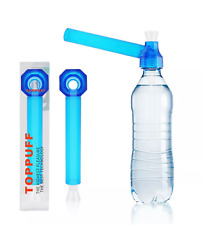 Blue Portable Hookah Screw on Bottle Converter Glass Water Filter Bong picture