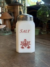 1930-40s HAZEL ATLAS RANGETOP SALT SHAKER MILKGLASS picture