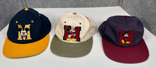 Vintage 90s Disney Mickey Mouse Snapback Hat Lot of 3 Embroidered Adult picture