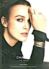 CHANEL fine jewelry vintage print ad from 2017 magazine Kiera Knightly bracelet picture
