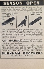 1955 Print Ad Burnham Brothers Long & Short Range Game Calls Marble Falls,Texas picture