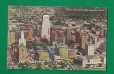 AERIAL VIEW OF MEMPHIS BUSINESS DISTRICT, TENNESSEE VINTAGE PC USED 4769 picture