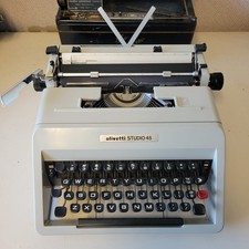 Vintage Olivetti Studio 45 Portable Manual Typewriter w/Case & Keys - NICE picture