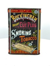 NICE Vintage Buckingham Bright Cut Plug Smoking Tobacco Empty Pocket Tin picture