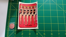 VINTAGE ORIGINAL 1950s SEXY TEN PINS PINUP WATERSLIDE DECAL picture