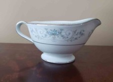 NORITAKE COLBURN Creamer #6107 Porcelain White Blue Green Gold Made in Japan picture
