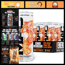 Sugar Free Energy Drink - Orange Creamsicle Flavor, Boost Energy & Focus, 12 Pac picture