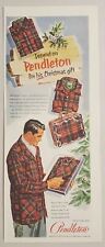 1952 Print Ad Pendleton Virgin Wool Tartan Men's Clothing Portland,Oregon picture