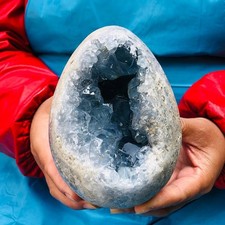 5.12LB Natural Blue Crystal Cave Quartz Crystal Mineral Specimen Reiki Healing picture