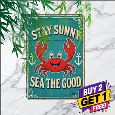 vintage iron crabby attitudes tin metal signs home picture