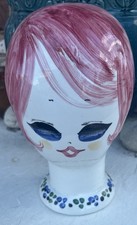 Vintage Red Head Wig Or Hat Stand  COOP. Italy No Damage picture