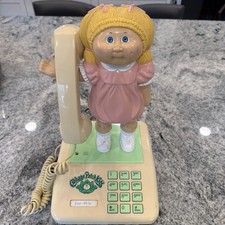 Vintage Cabbage Patch Kids Landline Telephone CPK Girl Figure Phone Coleco 1980s picture