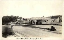 Edgecomb Maine ME Gas Station Sunset Filling Station c1920s Real Photo Postcard picture