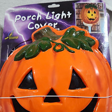 Vintage Seasons Halloween Jack-o'-Lantern Pumpkin Porch Light Cover Plastic picture