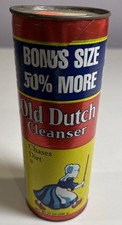 Old Dutch Cleanser Bonus Size 21oz Chases Dirt NOS Sealed 90s Vintage picture