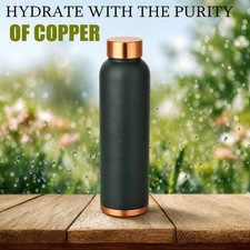 32oz Pure Copper Water Bottle - Handmade Smooth Finish - Ayurvedic Health picture