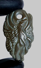 300 BC Ancient Roman Carved Engraved Gemstone Pendant Medallion Amulet Pegasus picture