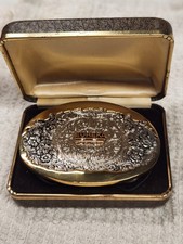 rare 1981 Eureka Williams Belt Buckle Bloomington normal il ill Illinois 24K GP  picture