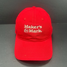 Maker's Mark Red Adjustable Baseball Cap Hat Distillery Theme picture