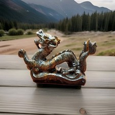 Mountain Jasper XL Dragon, Hand-Carved And Detailed Gemstone Dragon  picture