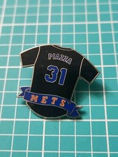 Vtg 2003 Peter David Mike Piazza NY Mets Mlb Jersey Silver Tone Lapel Pin picture