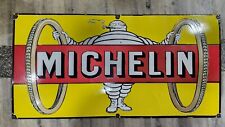 MICHELIN PORCELAIN ENAMEL SIGN 48 X 24 INCHES picture