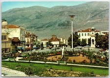 Ioannina Greece Central Square 1978 Postcard Clock Tower Mountain View picture