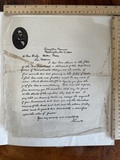 Facsimile Of Abraham Lincoln Mrs. Bixby Letter With Lincoln Portrait Etching picture