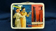 Vintage 1968 Thermos King Seeley Secret Agent Metal Lunch Box NO Thermos picture