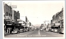 DOWNTOWN STREET redding ca real photo postcard rppc california eastman picture