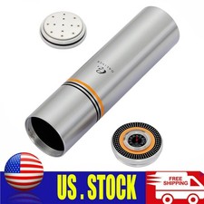 Galiner 4-6CT Cigar Case Humidor Metal Tube Holder Humidifier Hygrometer Silver picture