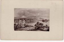English Countryside Scene Antique Cabinet Card Albumen Print 1870s picture