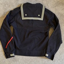 Vintage WWII U.S. Navy Wool Jumper, Sailor, Crackerjack Uniform 1940s XS picture