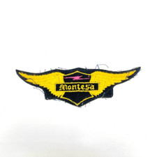 Montesa Motorcycle Jacket Patch Embroidered Biker Gold Wings Black Sew On 5 3/4