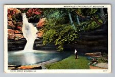 Logan OH-Ohio, Waterfalls at Cedar Falls, Antique Vintage Souvenir Postcard picture