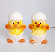 VINTAGE HATCHING CHICKS S&P SHAKERS, 50/OCCUPIED JAPAN PRODUCTION picture