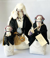 3 Folk Art Dolls Jennimarie's American Indian Collection  OOAK Signed with Tags picture