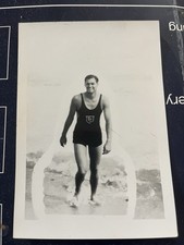 Vtg Orig 1920s JOHNNY WISEMILLER Photo Swimming 3 1/2” X 5” BW picture