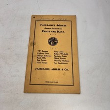 Original 1930s Fairbanks Morse General Dealer Line Prices Data Brochure Booklet picture