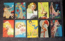 LOT OF (10) 1940'S MUTOSCOPE PINUP ARCADE CARDS, NICE LOT  GREAT SHAPE picture