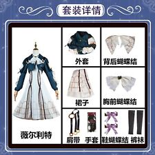 Violet Evergarden Cosplay Costume Anime Uniform Dress Suit Halloween Outfit Wig picture